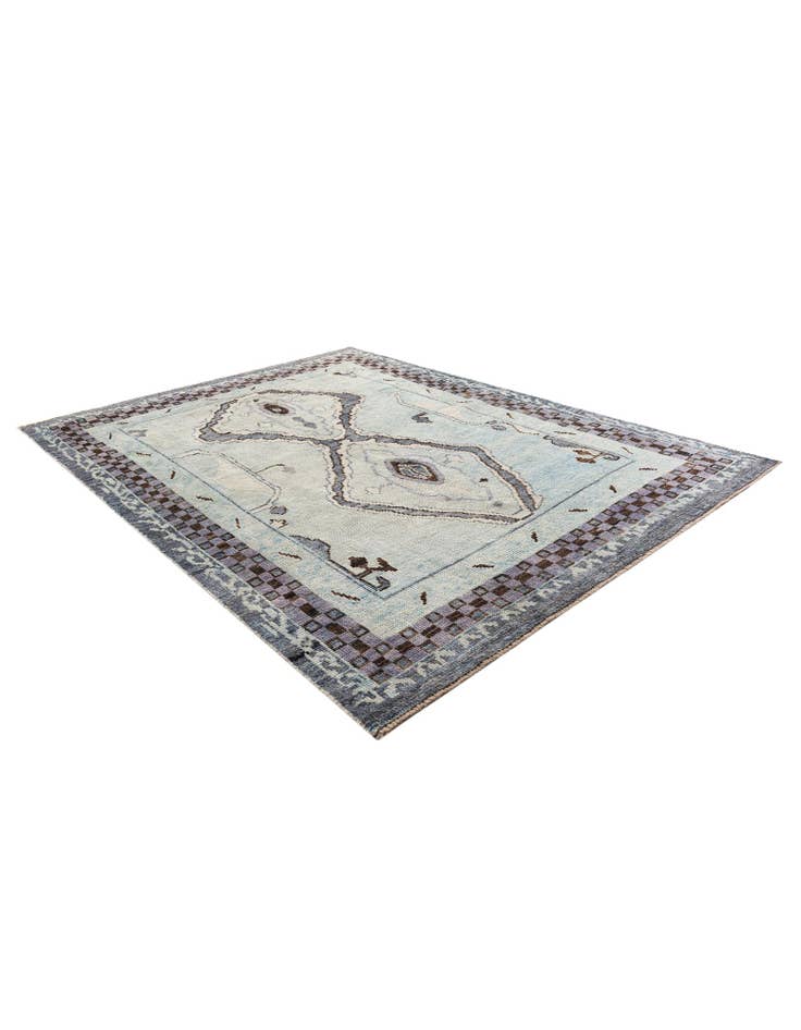 Detail image of  7' 6 x 10' 3  Hand Knotted Moroccan Wool Rug