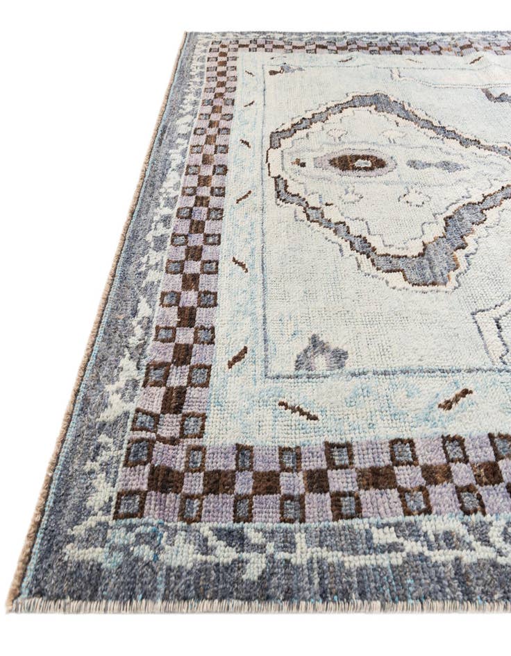 Detail image of  7' 6 x 10' 3  Hand Knotted Moroccan Wool Rug