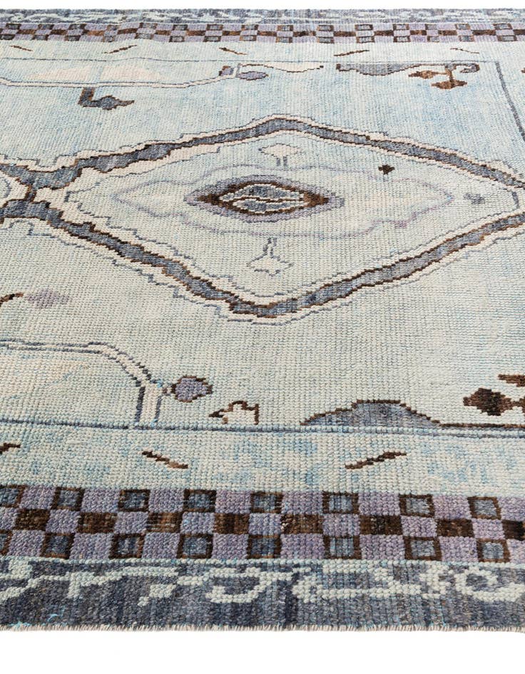Detail image of  7' 6 x 10' 3  Hand Knotted Moroccan Wool Rug