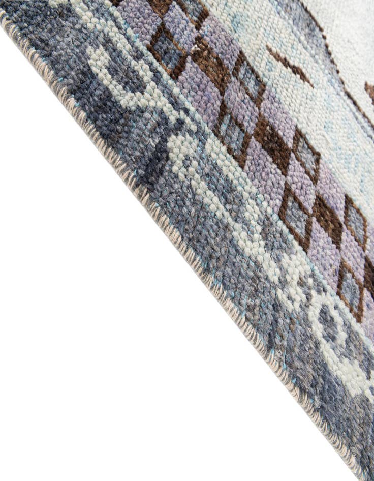 Detail image of  7' 6 x 10' 3  Hand Knotted Moroccan Wool Rug