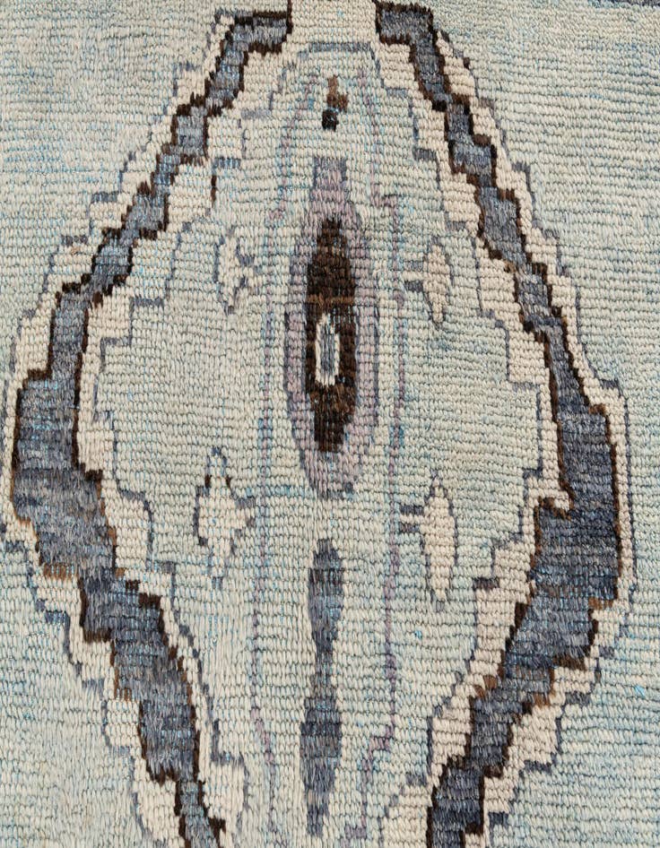 Detail image of  7' 6 x 10' 3  Hand Knotted Moroccan Wool Rug