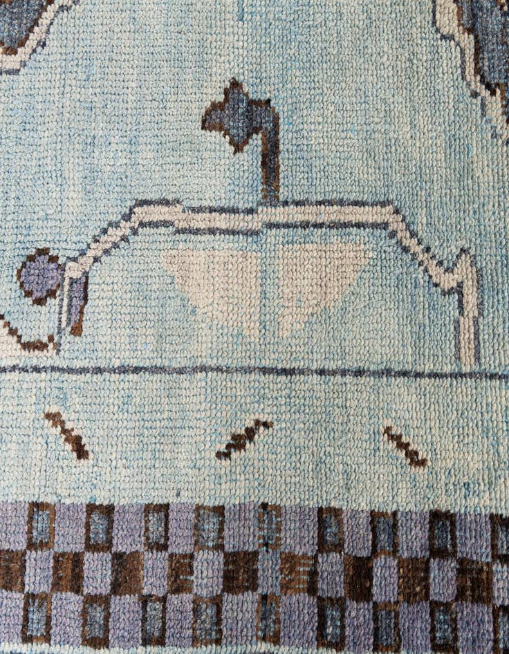 Detail image of  7' 6 x 10' 3  Hand Knotted Moroccan Wool Rug