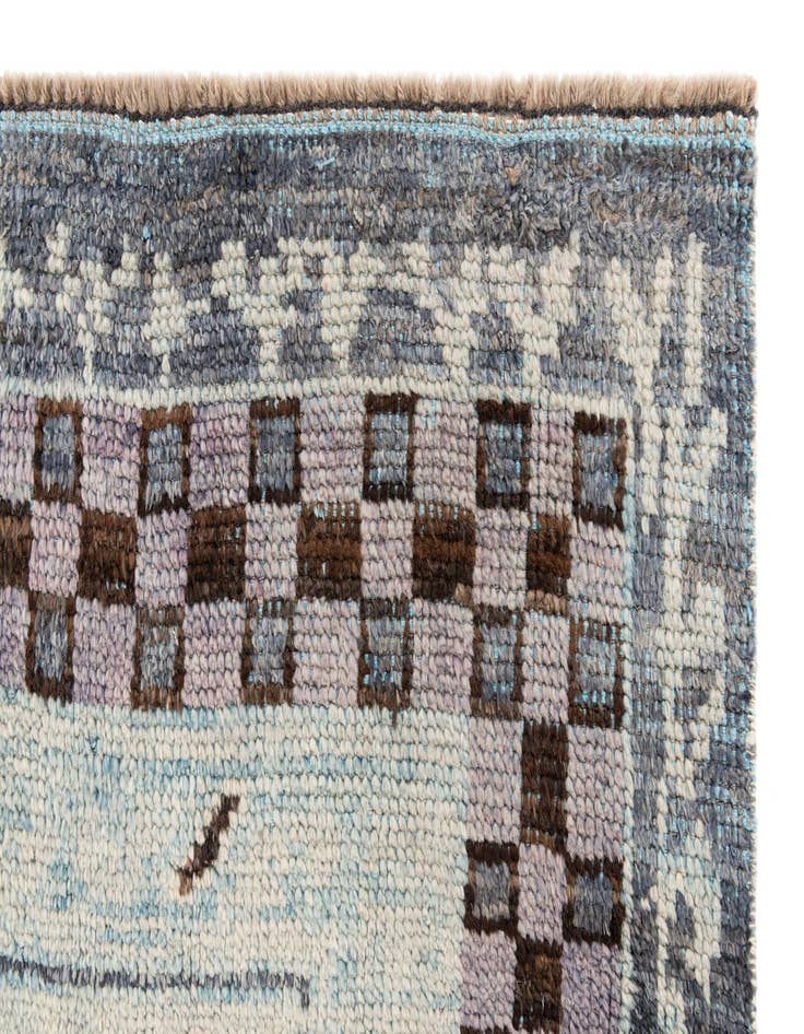 Detail image of  7' 6 x 10' 3  Hand Knotted Moroccan Wool Rug