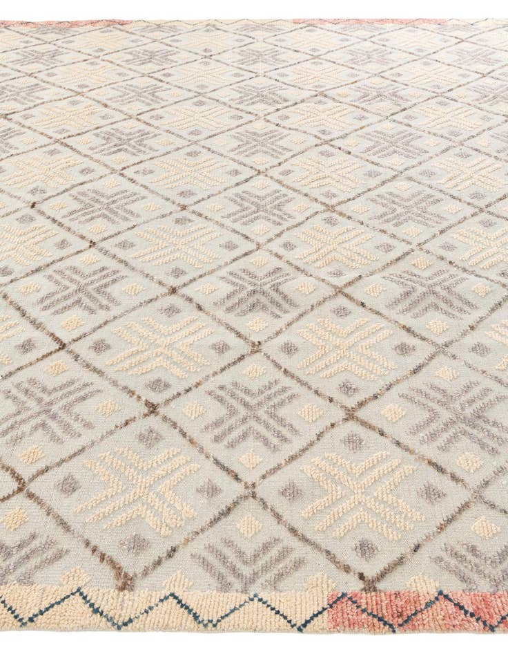 Detail image of  8' 8 x 12' 8  Hand Knotted Moroccan Wool Rug