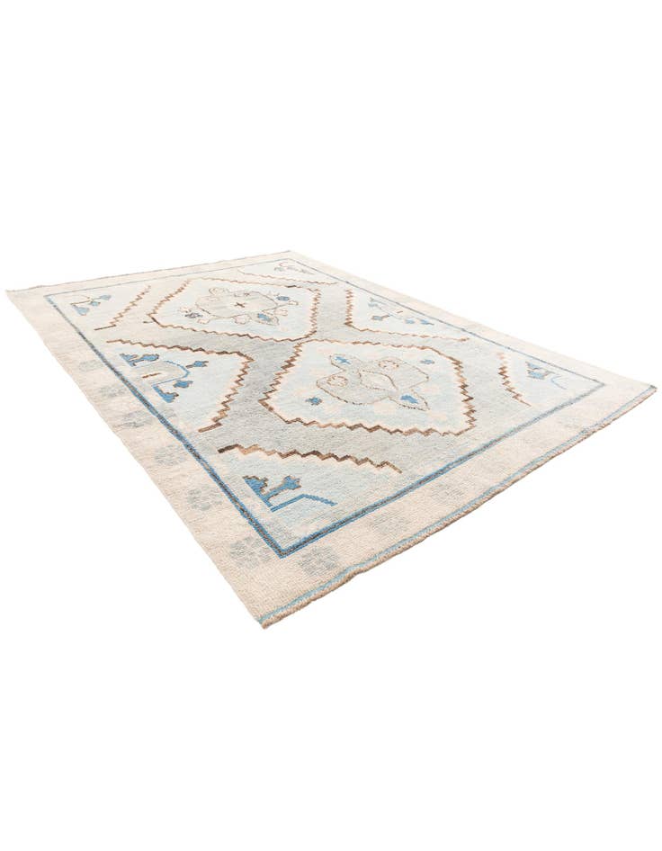 Detail image of  7' 4 x 10' 2  Hand Knotted Moroccan Wool Rug