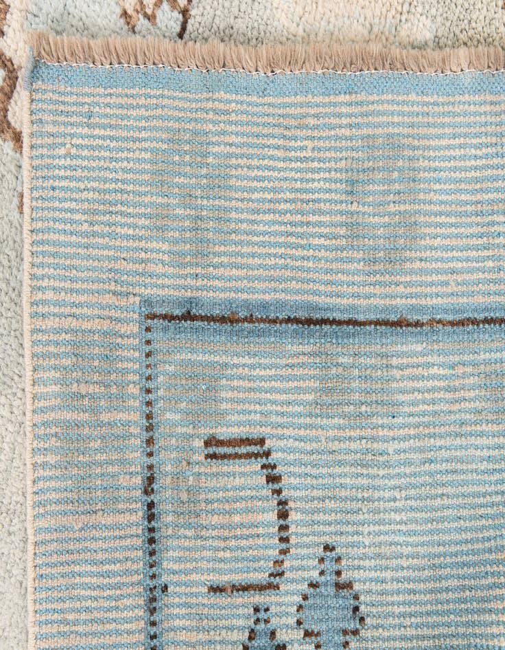 Detail image of  7' 4 x 10' 2  Hand Knotted Moroccan Wool Rug