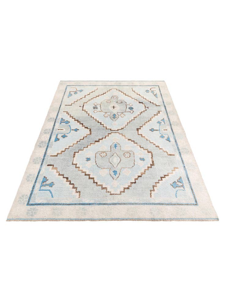 Detail image of  7' 4 x 10' 2  Hand Knotted Moroccan Wool Rug