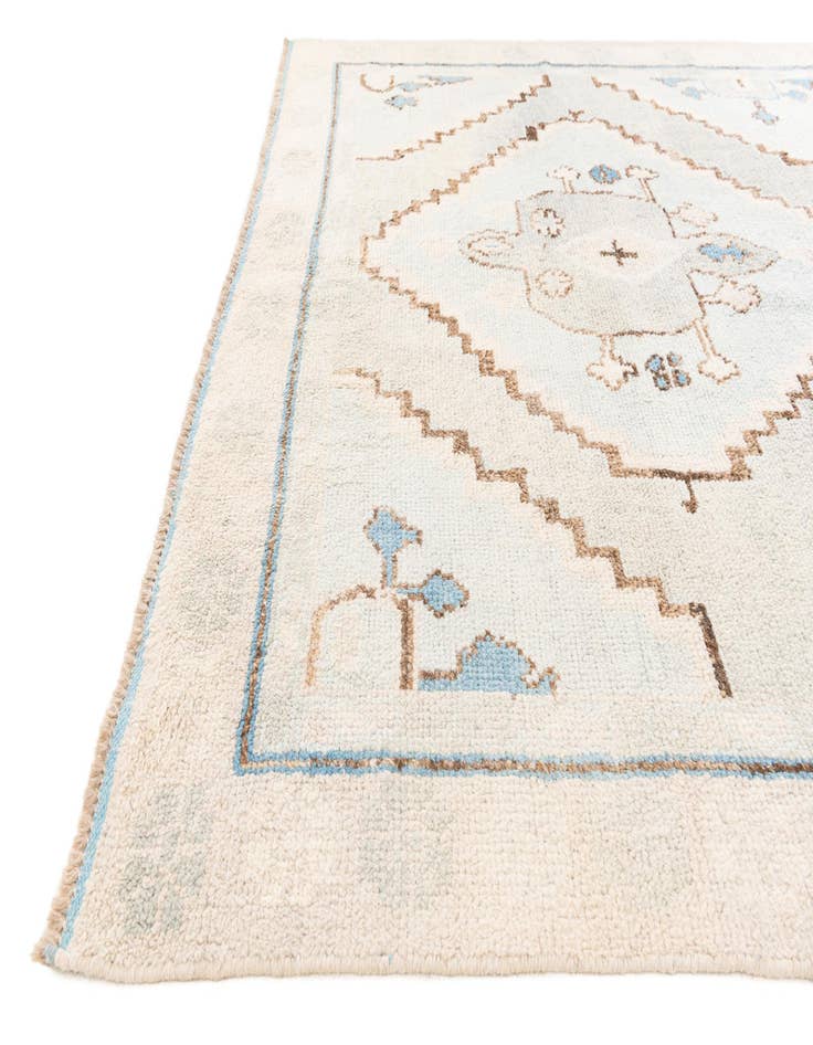 Detail image of  7' 4 x 10' 2  Hand Knotted Moroccan Wool Rug