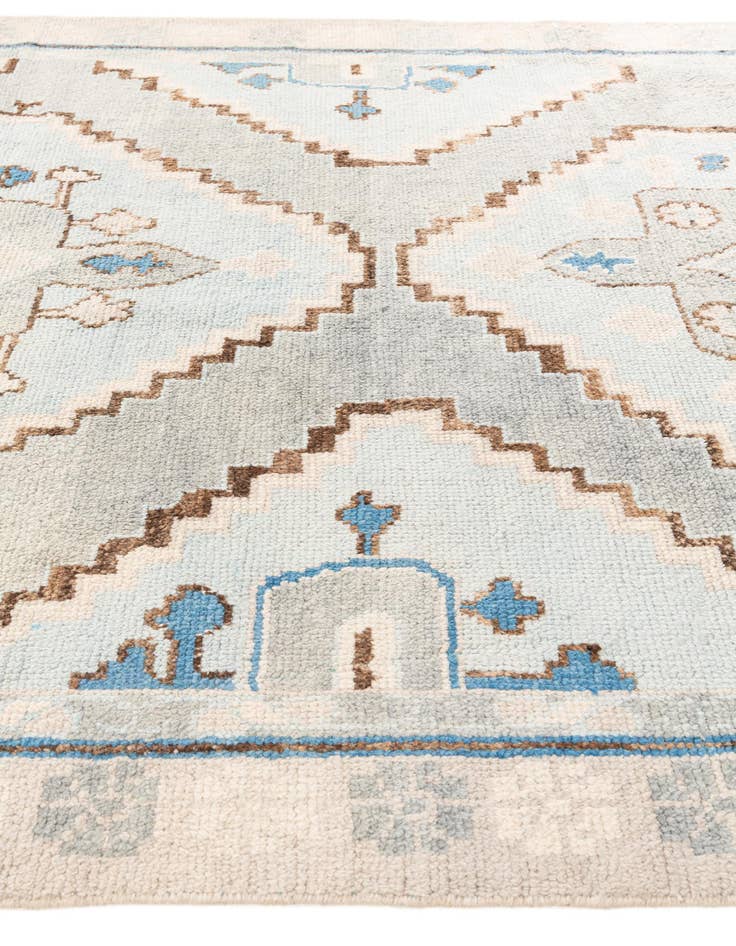 Detail image of  7' 4 x 10' 2  Hand Knotted Moroccan Wool Rug