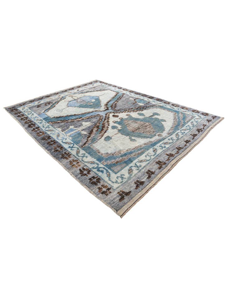 Detail image of  8' x 10' 7  Hand Knotted Moroccan Wool Rug