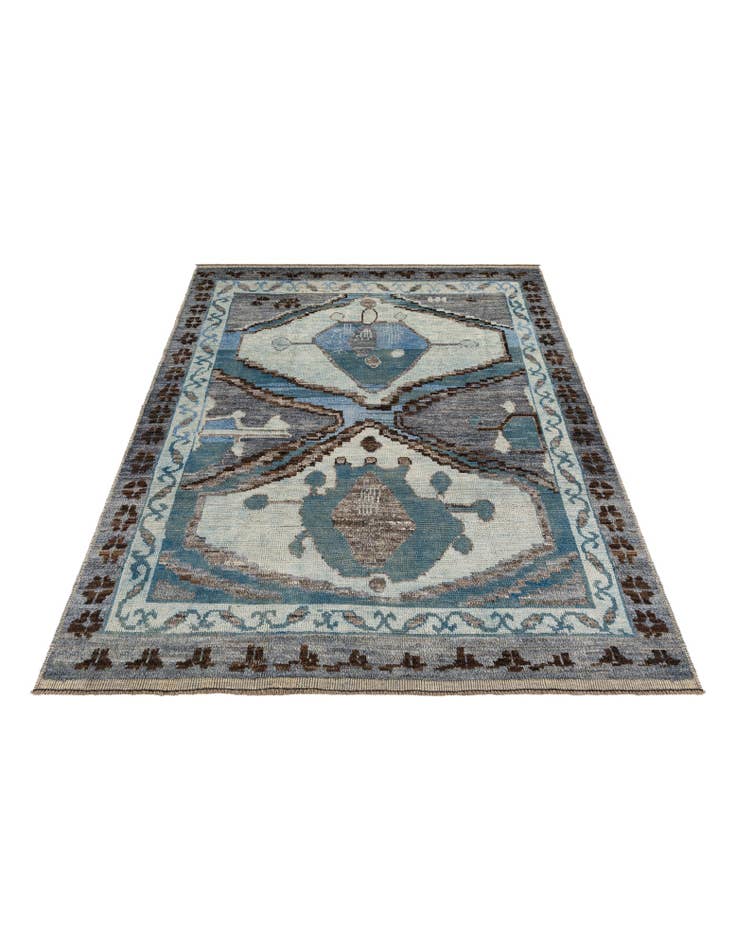 Detail image of  8' x 10' 7  Hand Knotted Moroccan Wool Rug