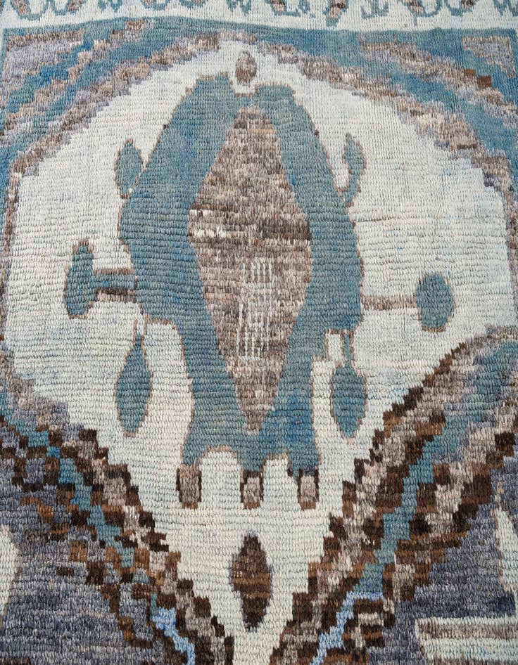 Detail image of  8' x 10' 7  Hand Knotted Moroccan Wool Rug