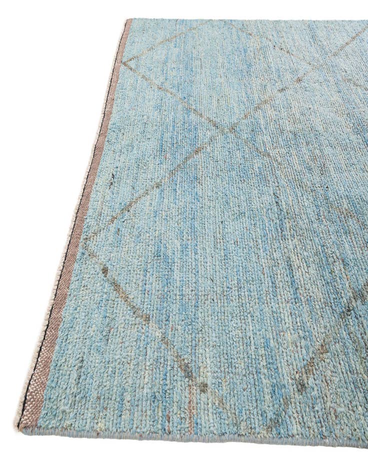 Detail image of  6' x 9' 7  Hand Knotted Moroccan Wool Rug