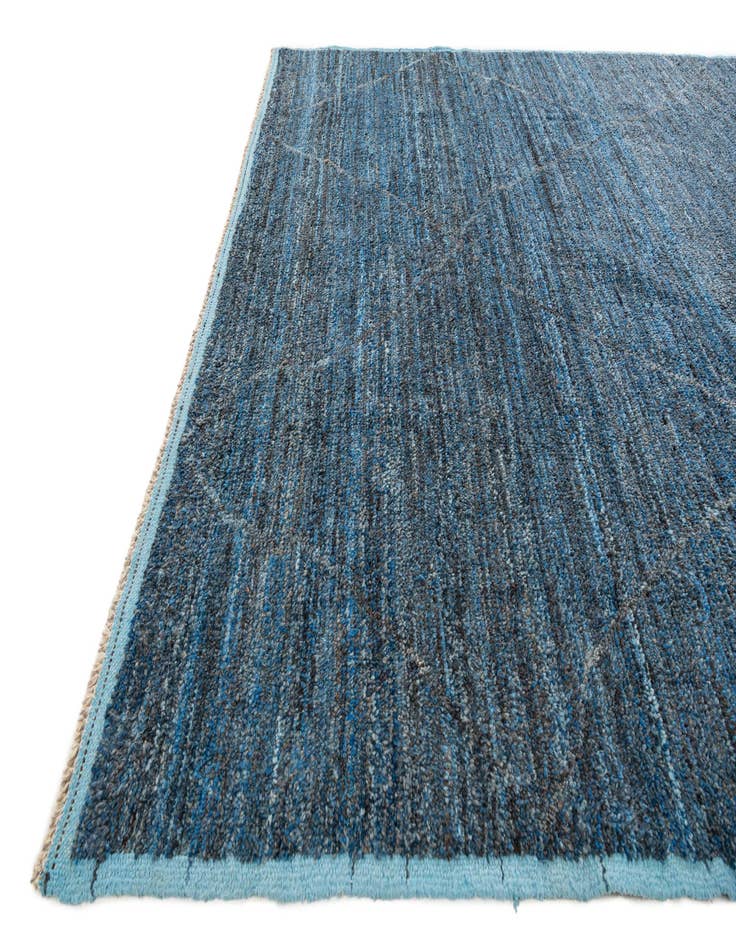 Detail image of  8' 1 x 10' 2  Hand Knotted Moroccan Wool Rug