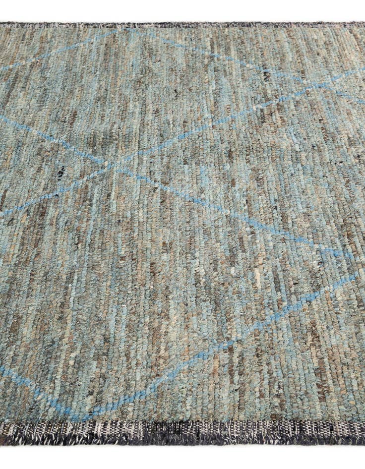 Detail image of  6' 1 x 9' 9  Hand Knotted Moroccan Wool Rug