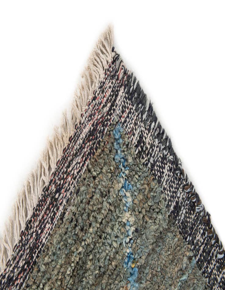 Detail image of  6' 1 x 9' 9  Hand Knotted Moroccan Wool Rug