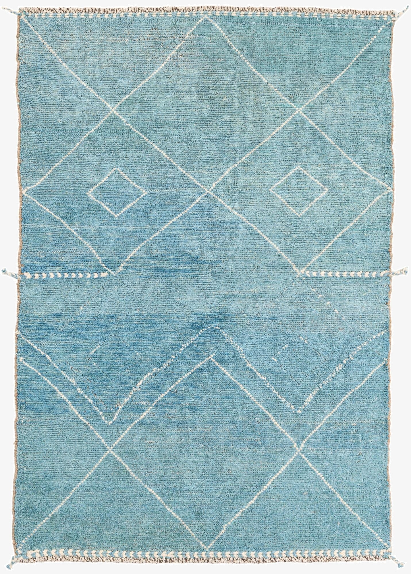  4' 2 x 6'  Hand Knotted Moroccan Wool Rug