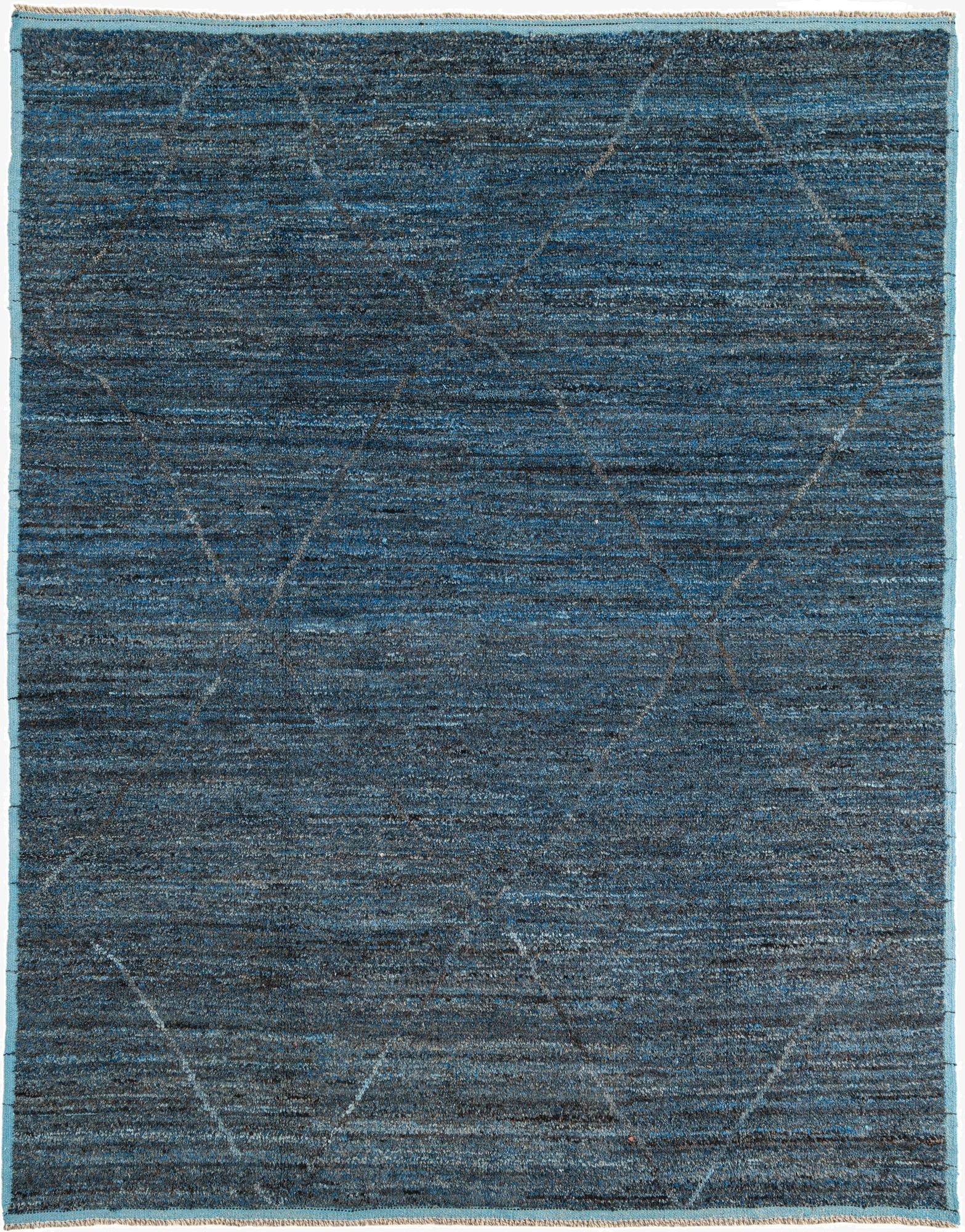  8' 1 x 10' 2  Hand Knotted Moroccan Wool Rug