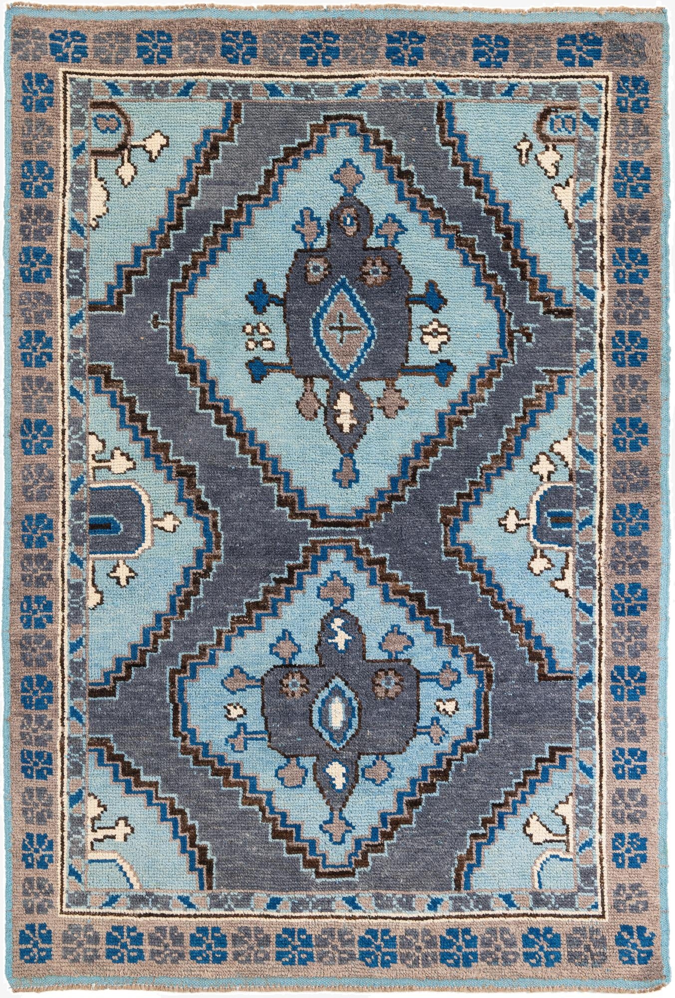  6' 4 x 9' 5  Hand Knotted Moroccan Wool Rug