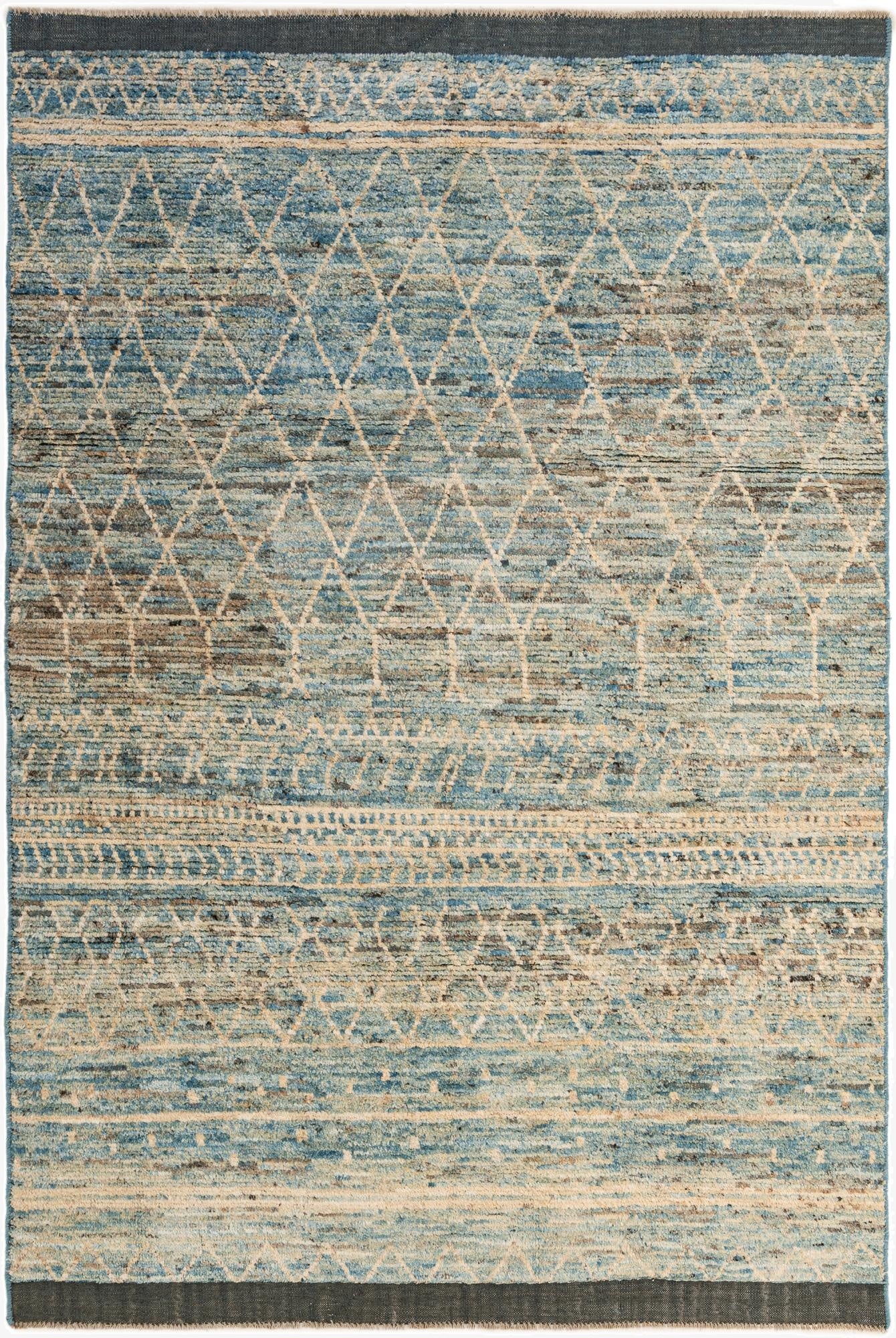  5' 11 x 9' 3  Hand Knotted Moroccan Wool Rug
