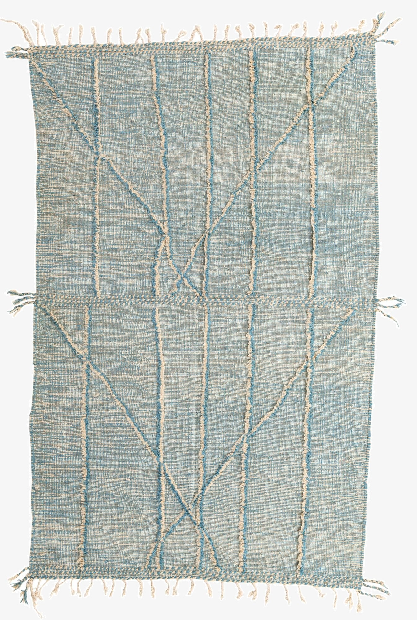  6' 6 x 10' 3  Hand Knotted Moroccan Wool Rug