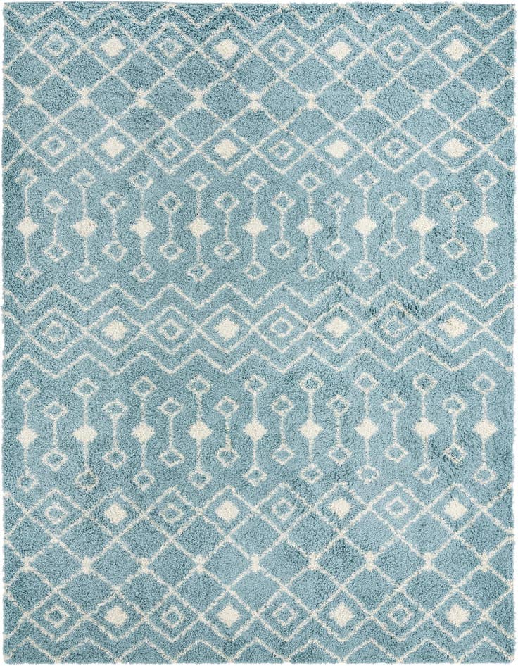 Detail image of  10' x 14' Moroccan Trellis Shag Rug