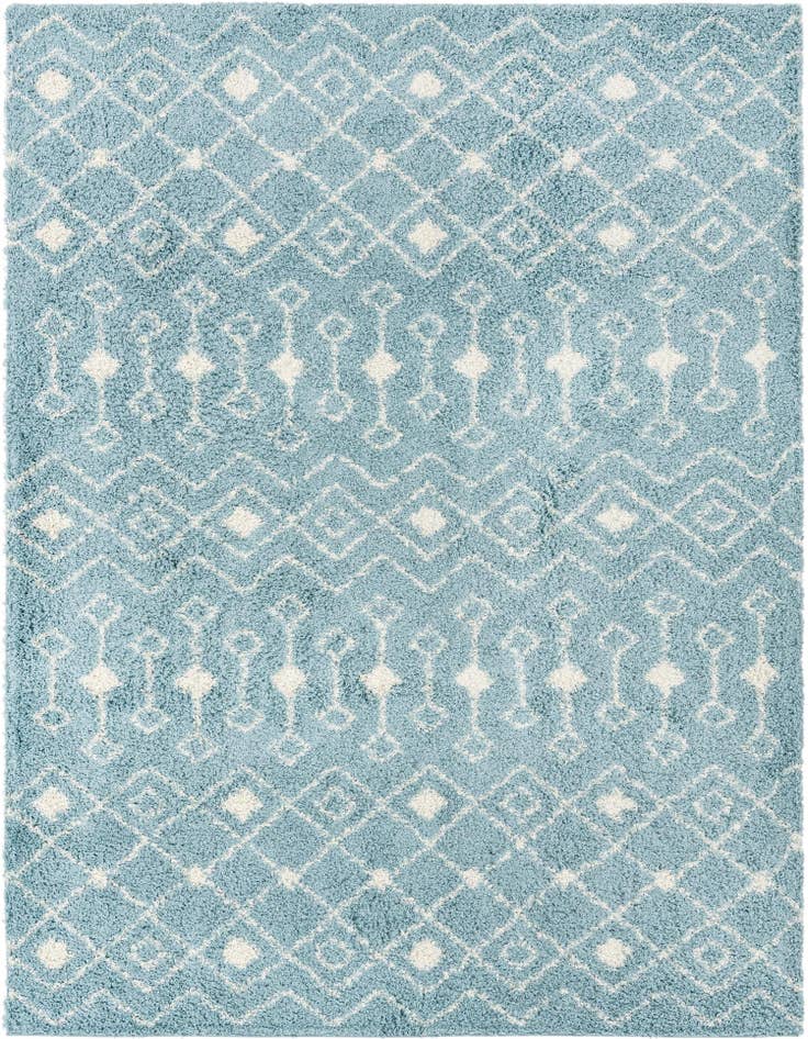 Detail image of  9' x 12' Moroccan Trellis Shag Rug