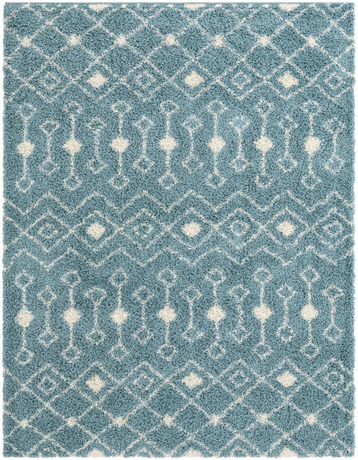 Detail image of  7' 10 x 10' Moroccan Trellis Shag Rug