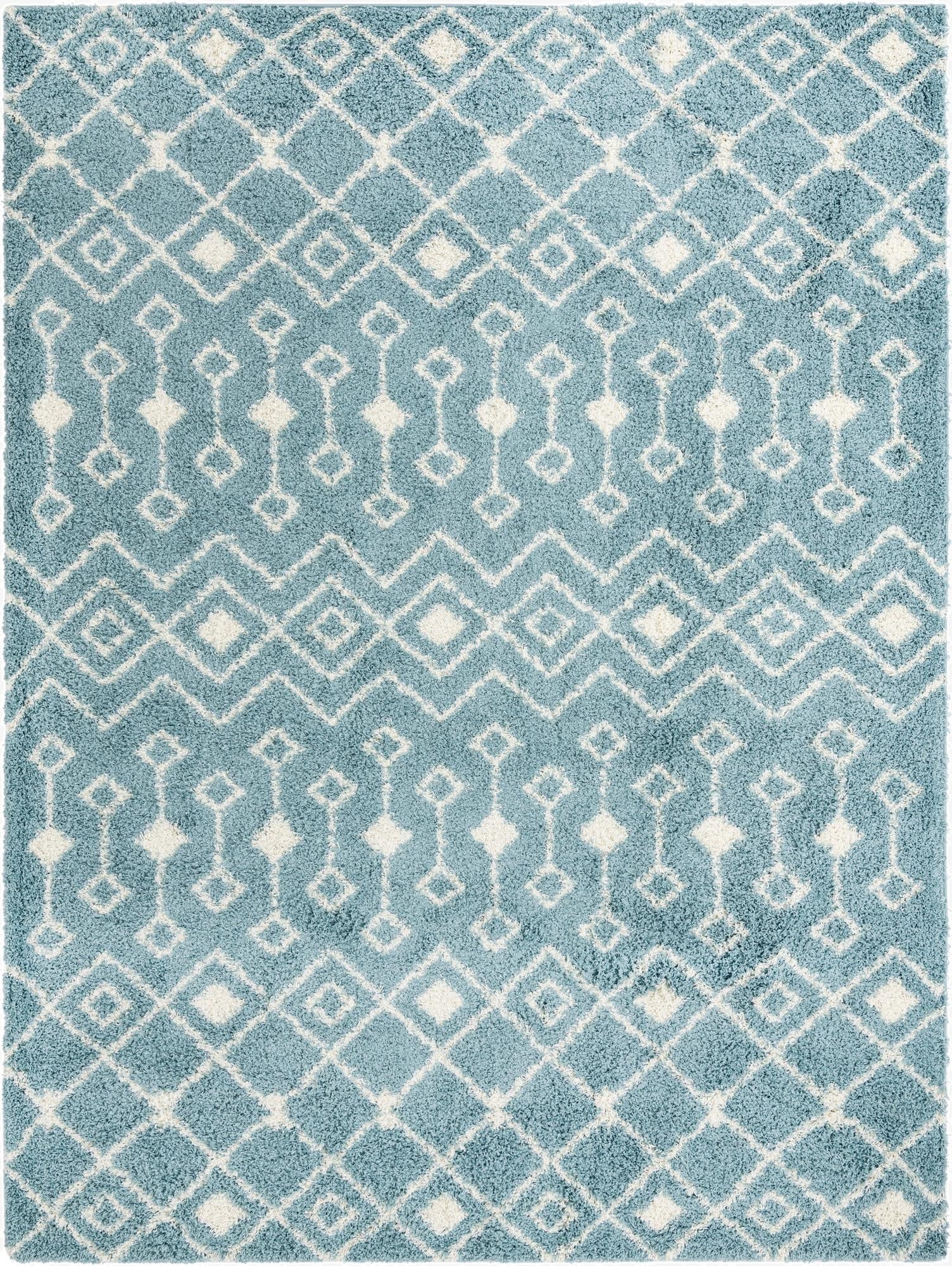  10' x 13' Moroccan Trellis Shag Rug