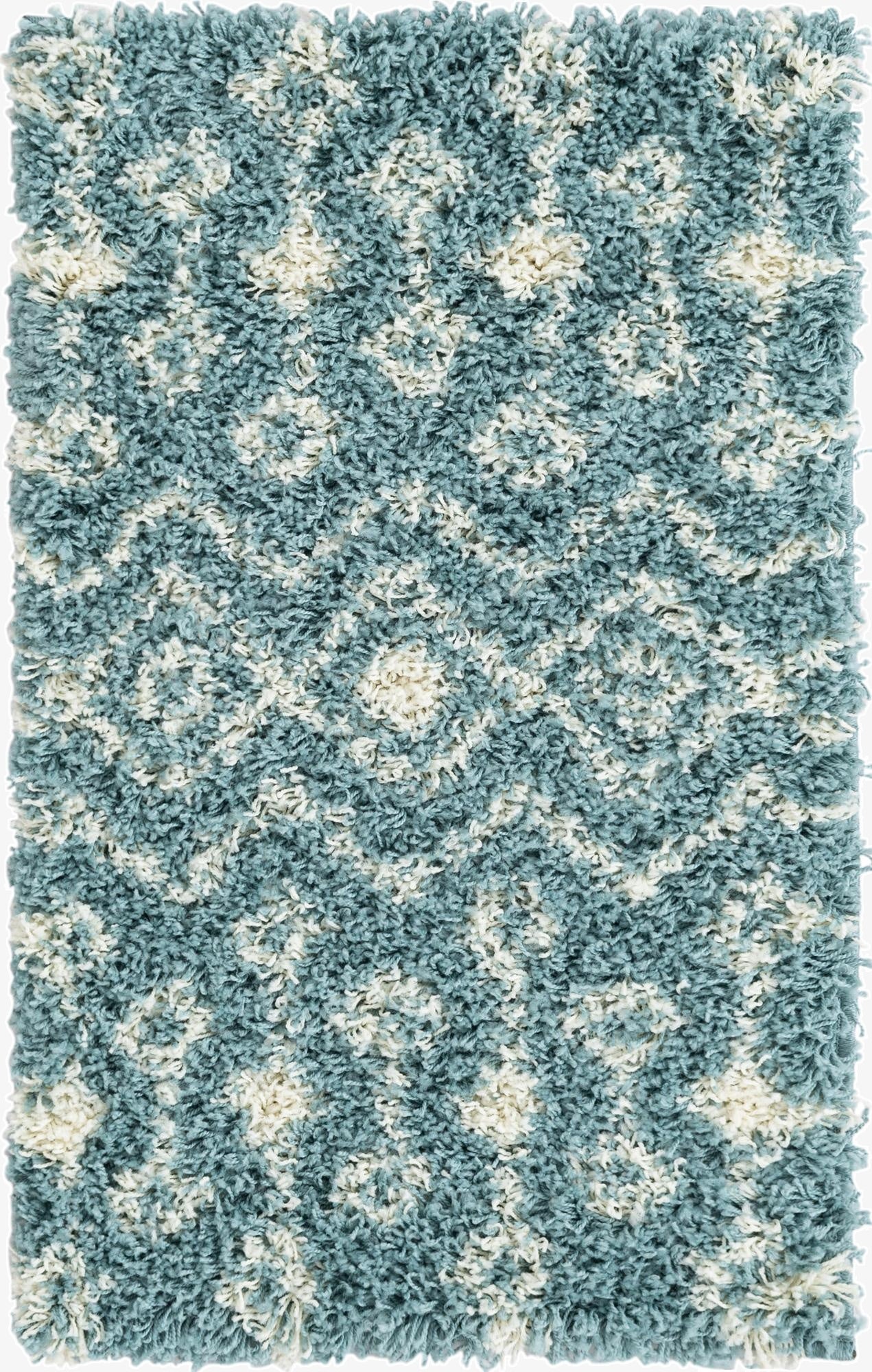  2' x 3' Moroccan Trellis Shag Rug