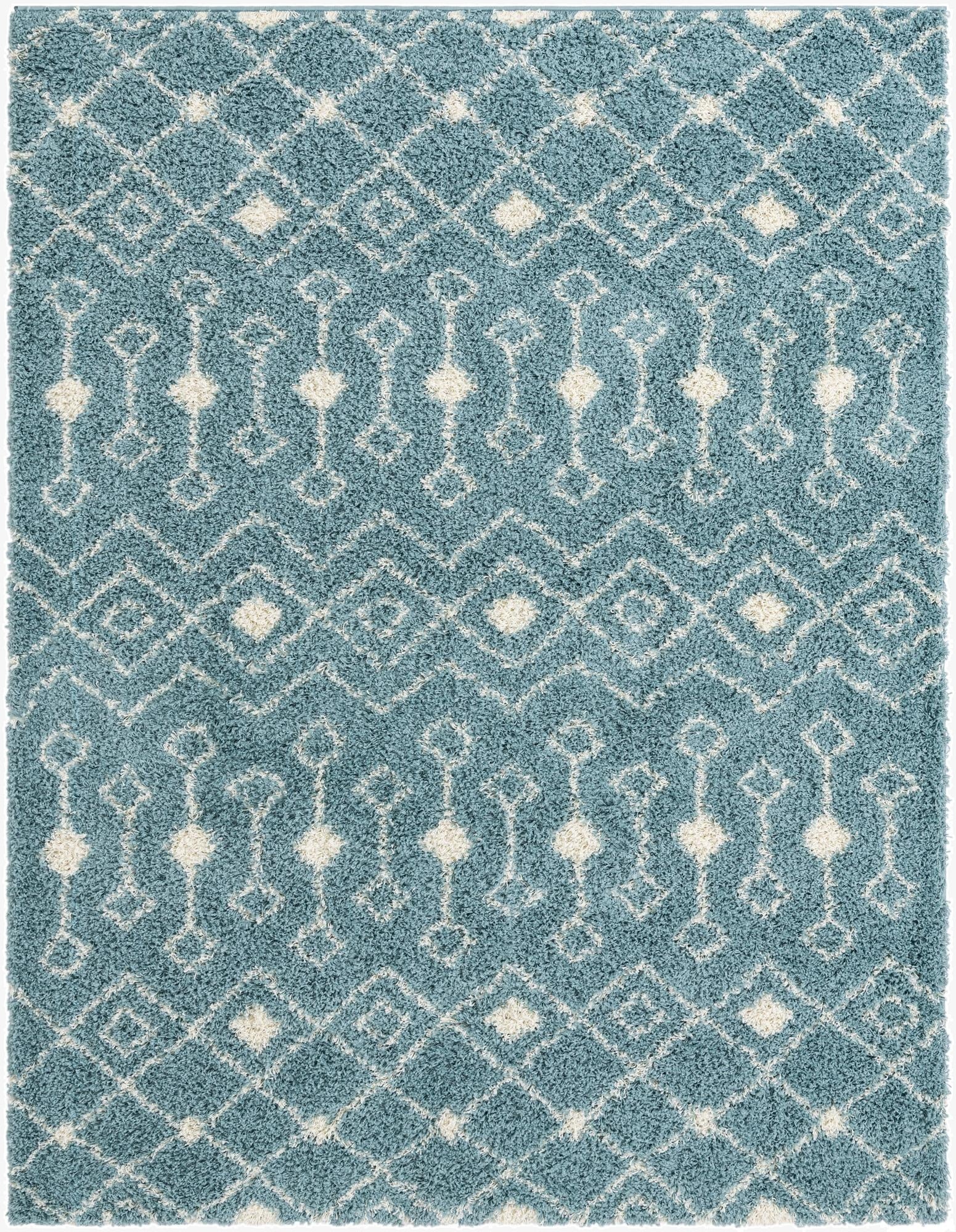  7' 10 x 10' Moroccan Trellis Shag Rug