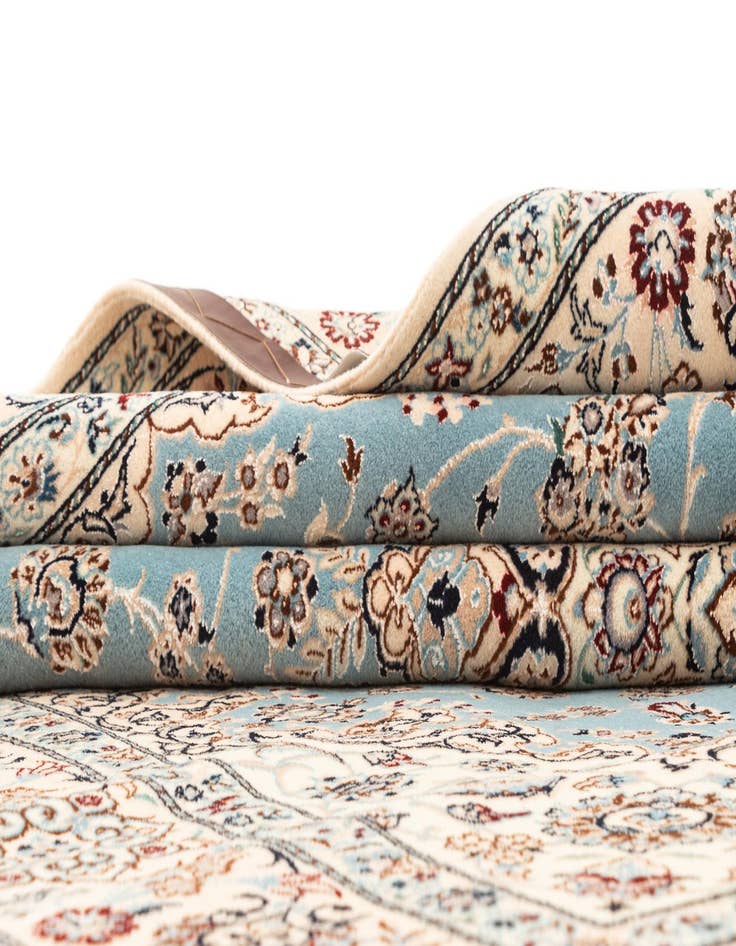 Detail image of  6' 6 x 6' 8  Hand Knotted Nain Rug