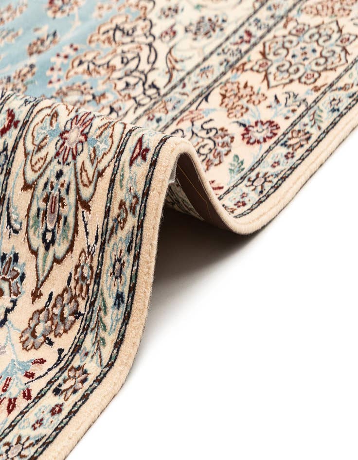 Detail image of  6' 6 x 6' 8  Hand Knotted Nain Rug