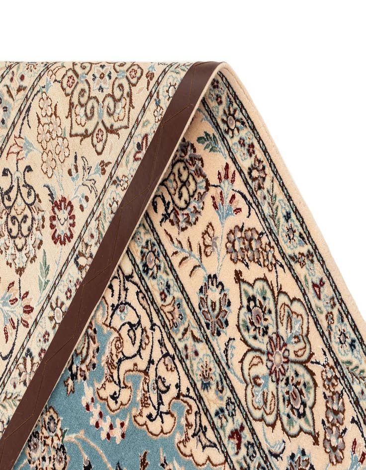 Detail image of  6' 6 x 6' 8  Hand Knotted Nain Rug