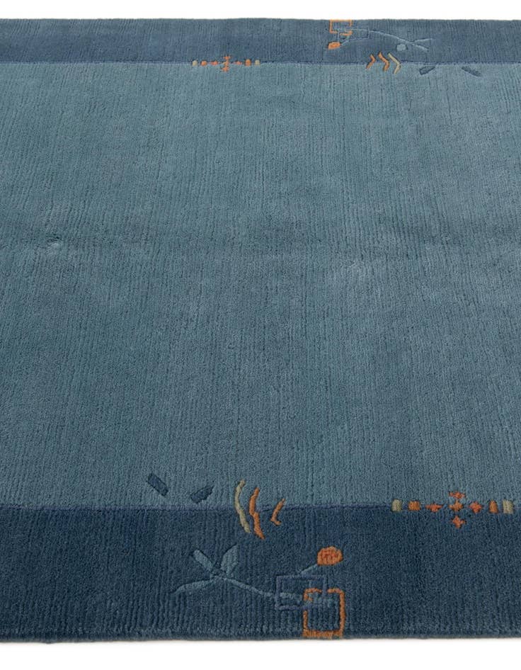 Detail image of  4' 9 x 6' 7  Hand Knotted Nepal Wool Rug
