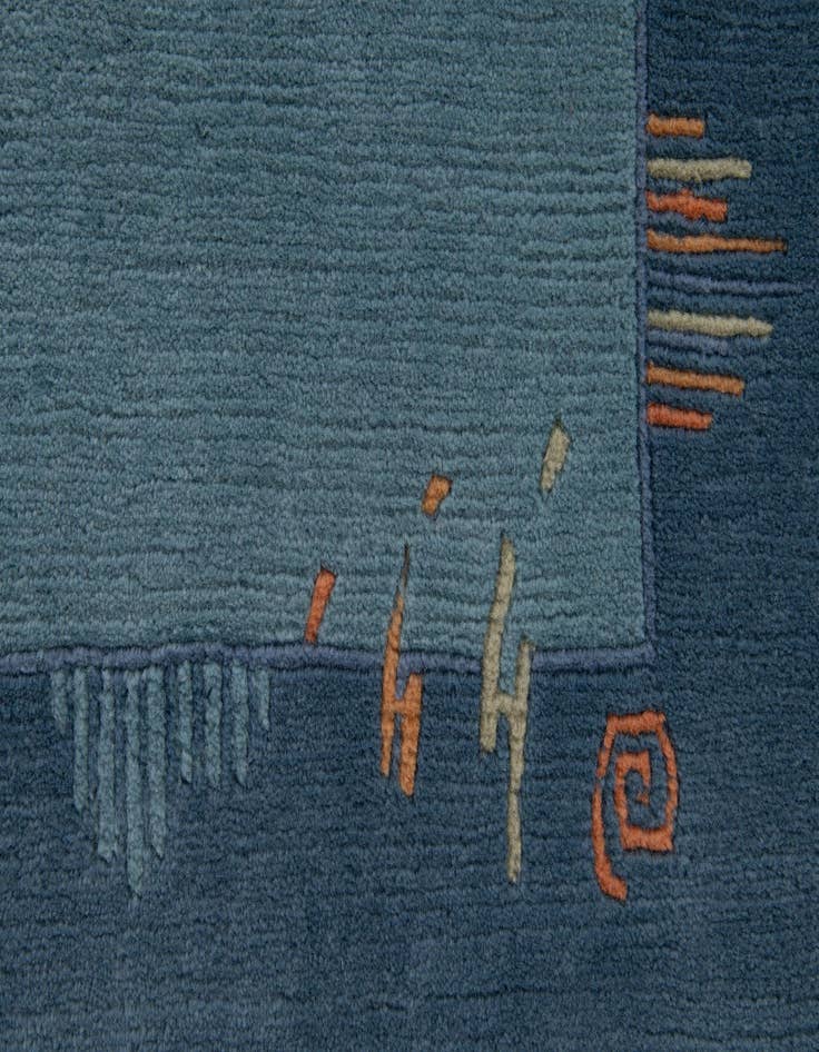 Detail image of  4' 9 x 6' 7  Hand Knotted Nepal Wool Rug