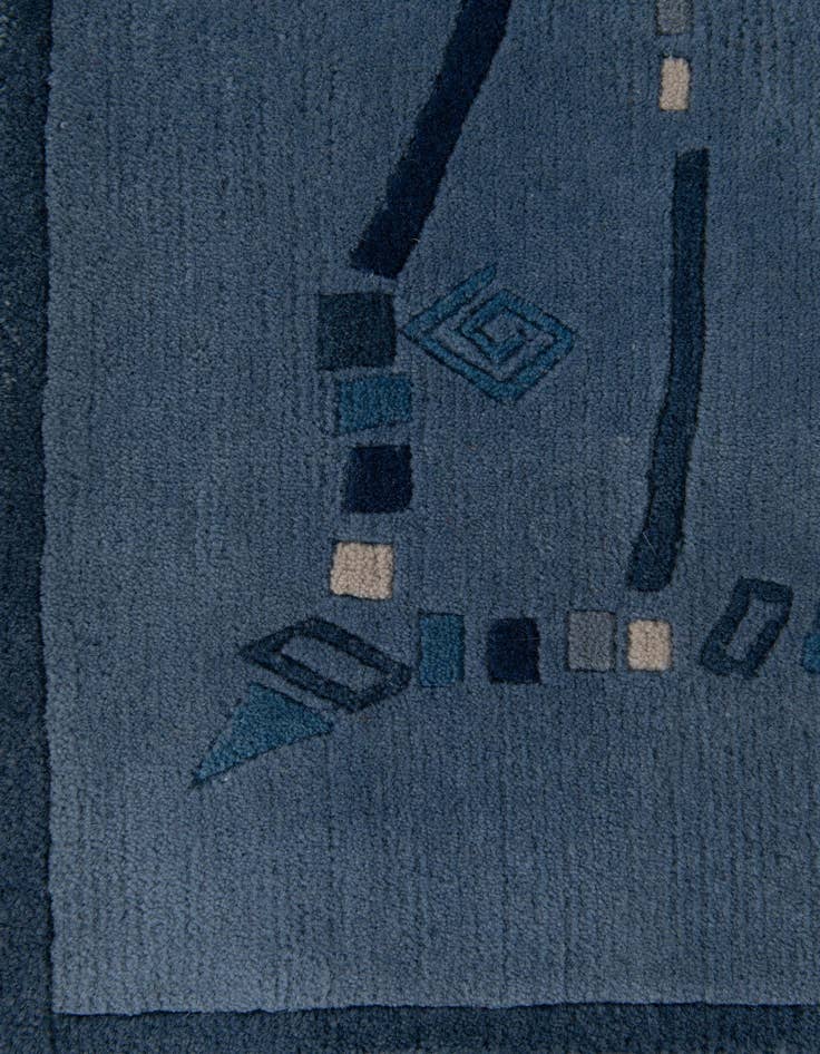 Detail image of  4' 9 x 6' 8  Hand Knotted Nepal Wool Rug