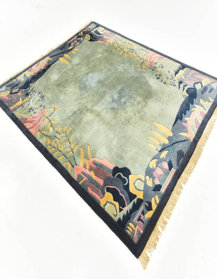 Detail image of  6' 9 x 8'  Hand Knotted Nepal Wool Rug