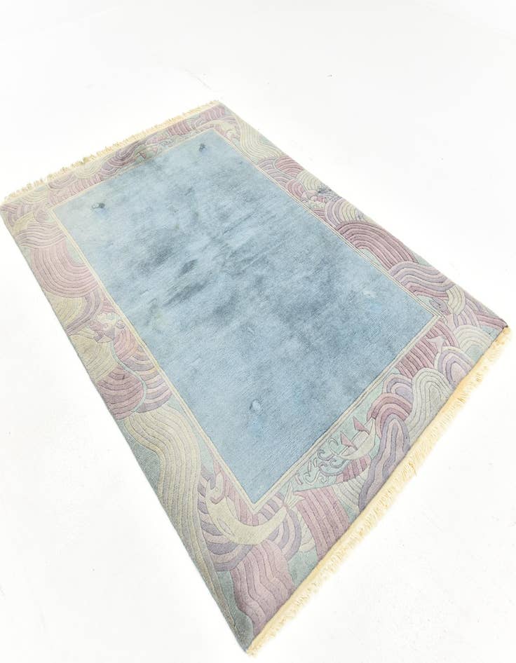 Detail image of  5' 6 x 7' 10  Hand Knotted Nepal Wool Rug