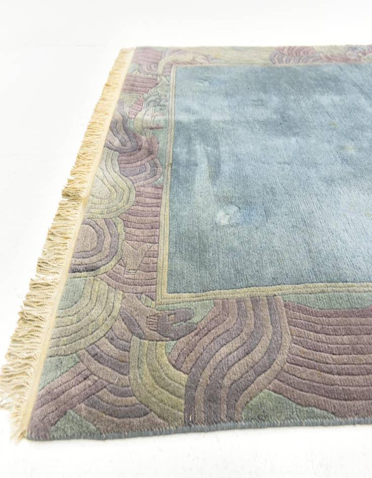 Detail image of  5' 6 x 7' 10  Hand Knotted Nepal Wool Rug
