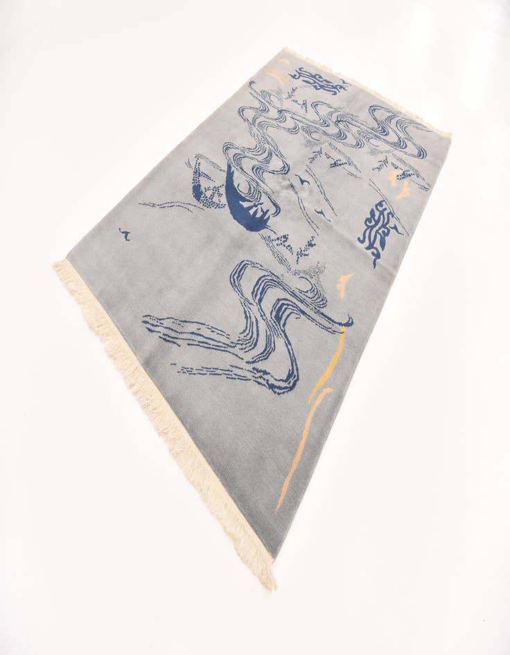 Detail image of  5' 7 x 8'  Hand Knotted Nepal Wool Rug