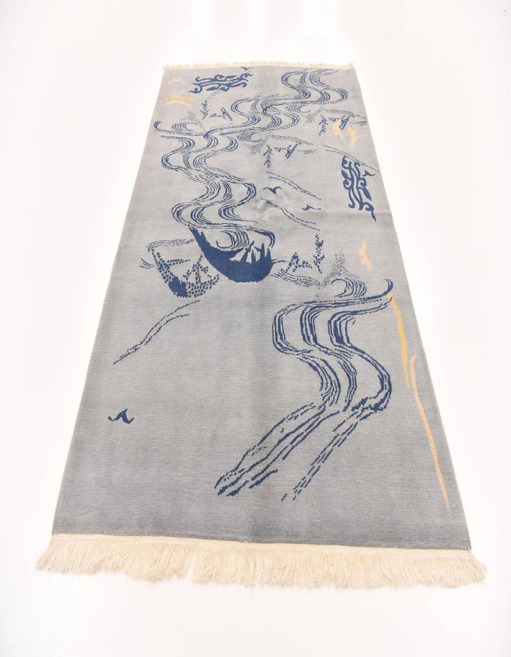 Detail image of  5' 7 x 8'  Hand Knotted Nepal Wool Rug