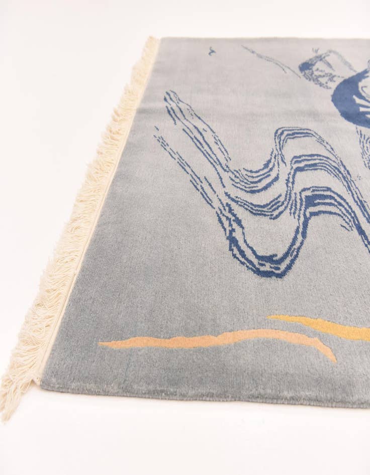 Detail image of  5' 7 x 8'  Hand Knotted Nepal Wool Rug