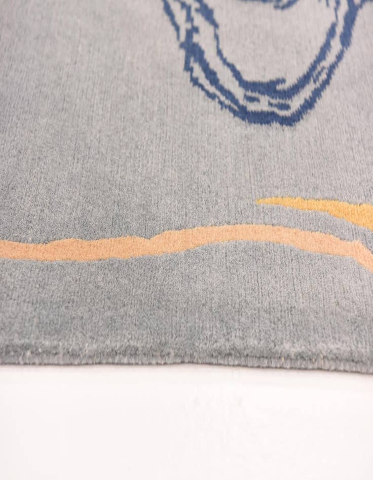 Detail image of  5' 7 x 8'  Hand Knotted Nepal Wool Rug