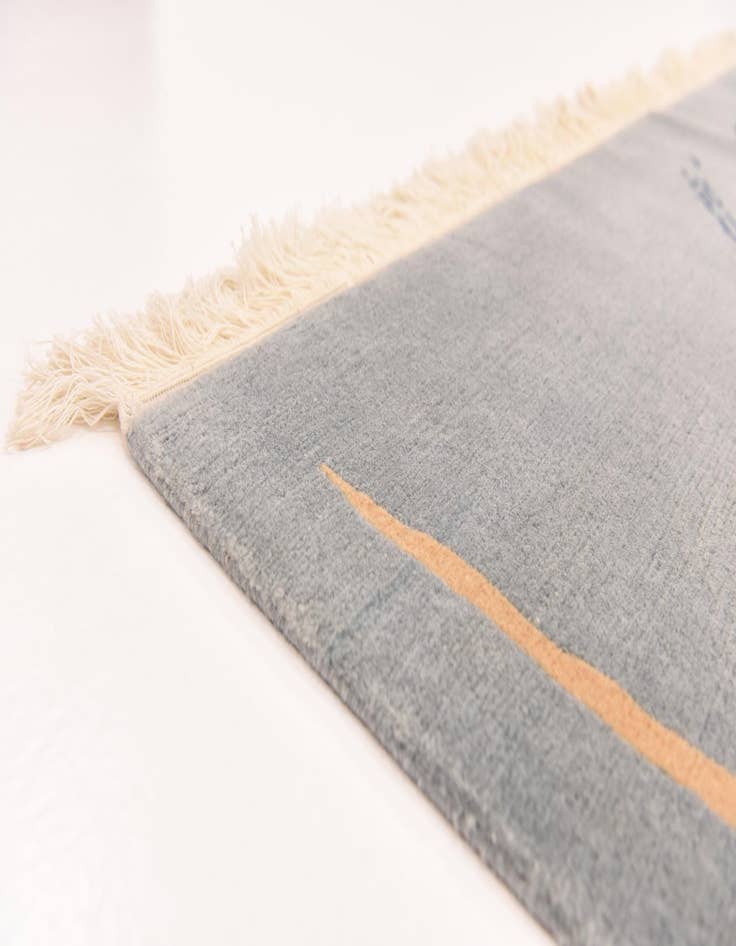 Detail image of  5' 7 x 8'  Hand Knotted Nepal Wool Rug