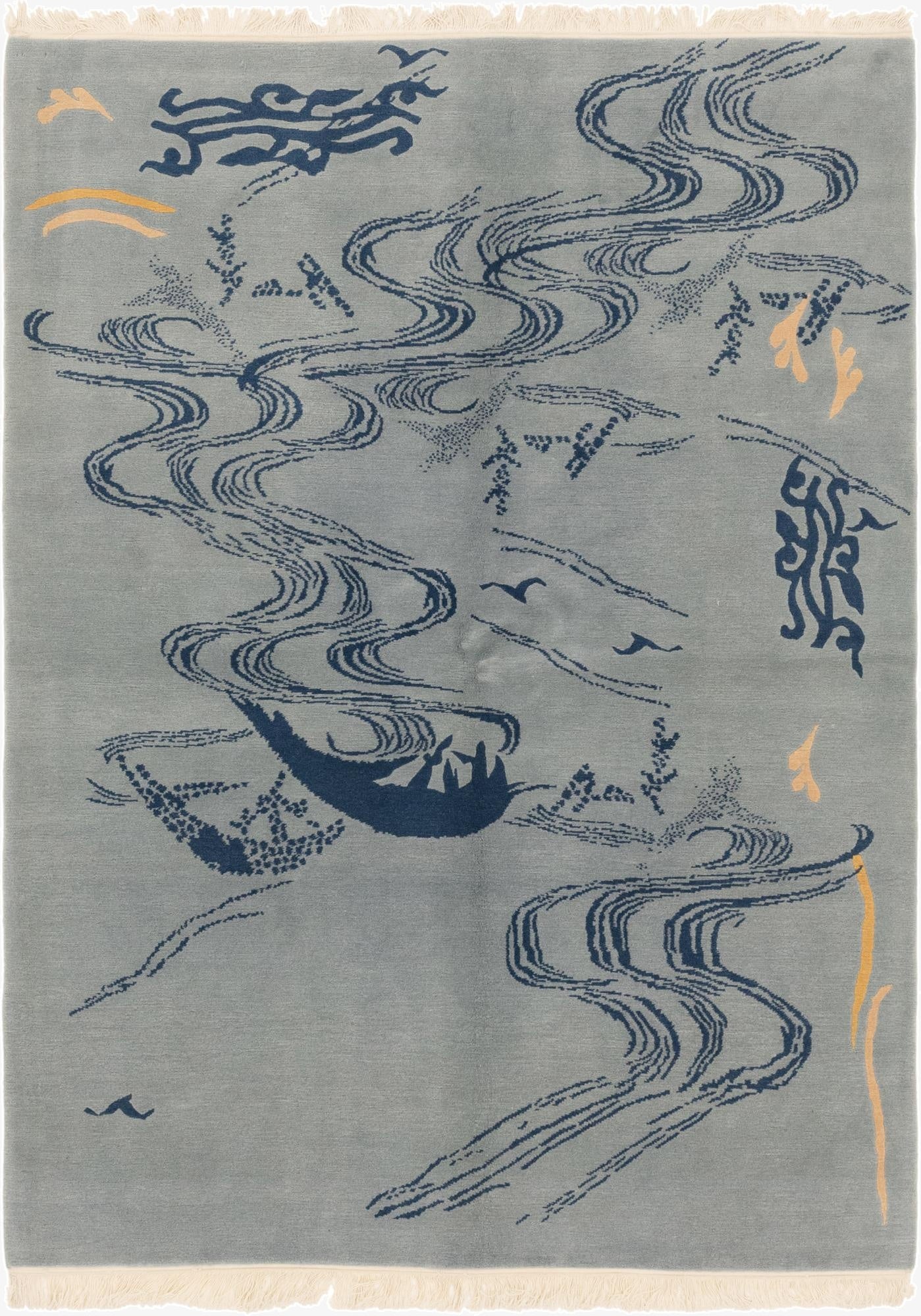  5' 7 x 8'  Hand Knotted Nepal Wool Rug