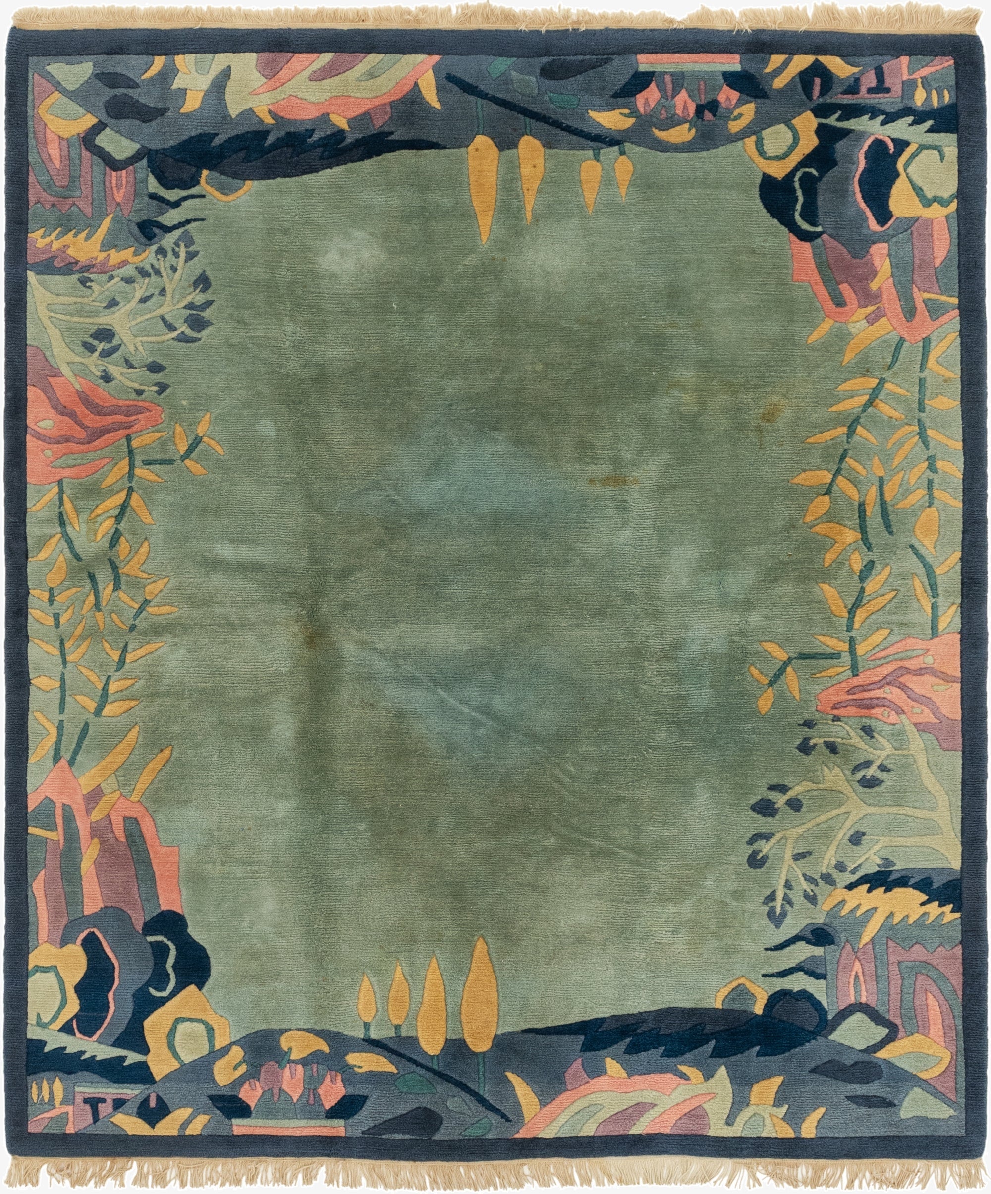  6' 9 x 8'  Hand Knotted Nepal Wool Rug