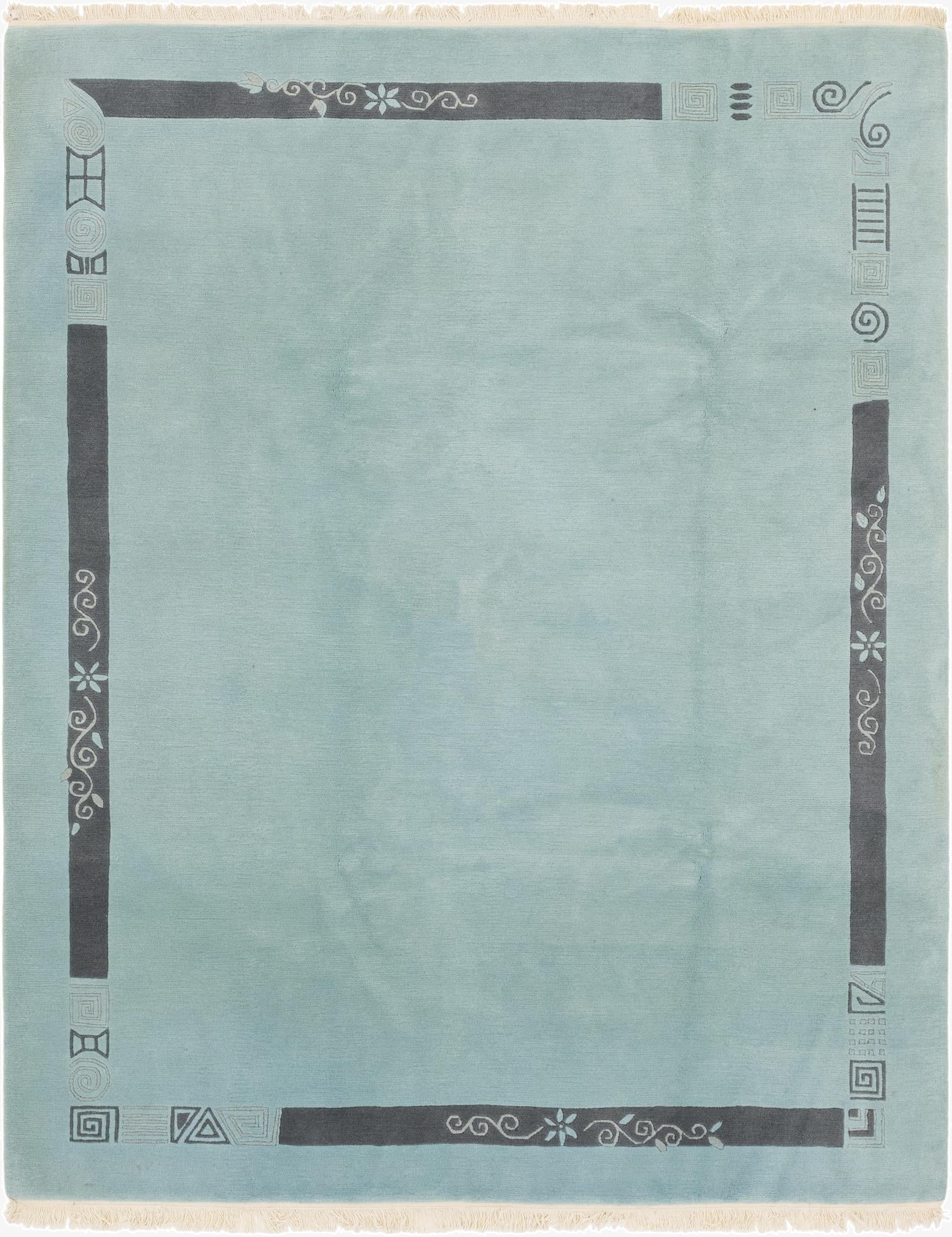  7' 4 x 9' 2  Hand Knotted Nepal Wool Rug