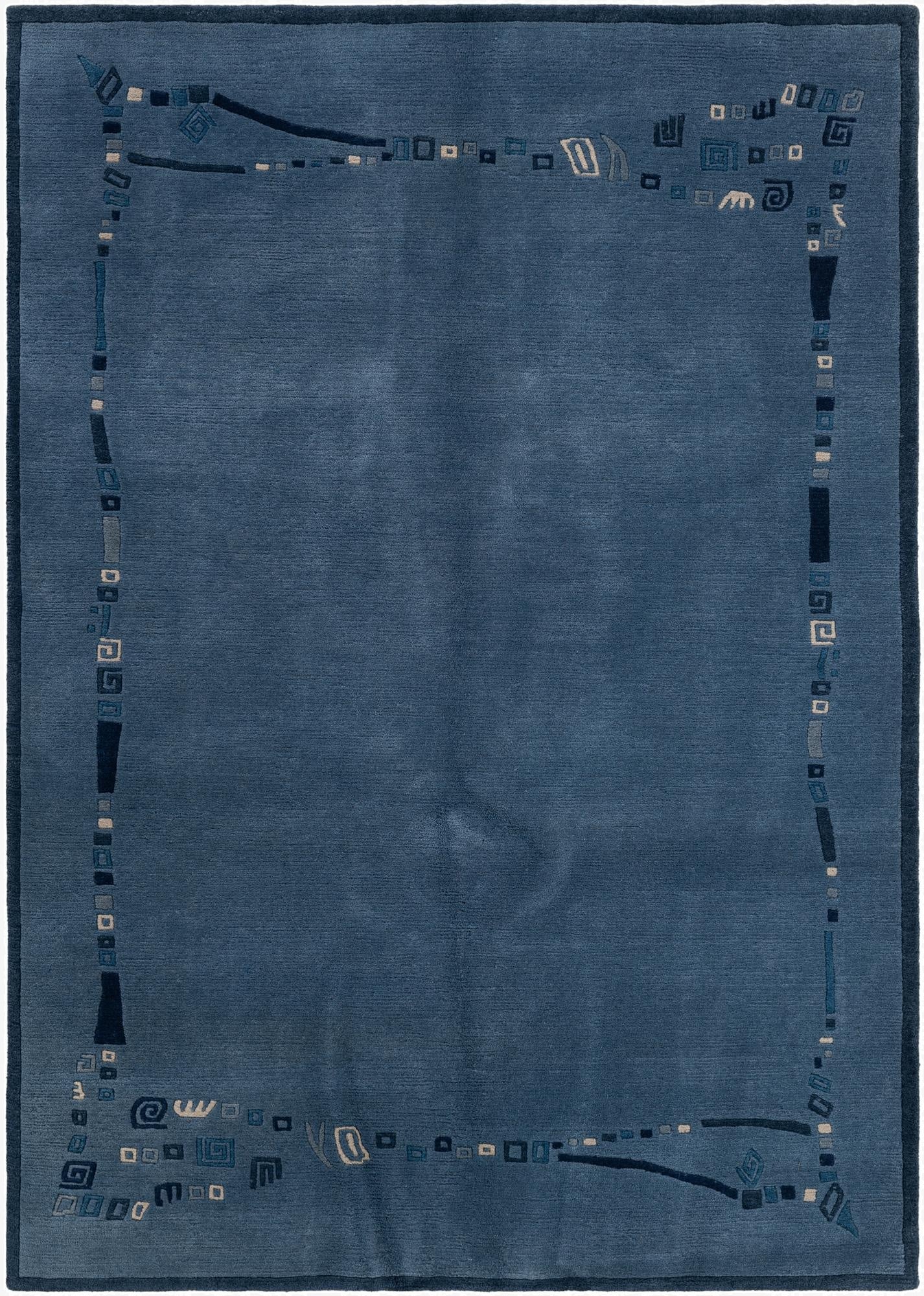  4' 9 x 6' 8  Hand Knotted Nepal Wool Rug