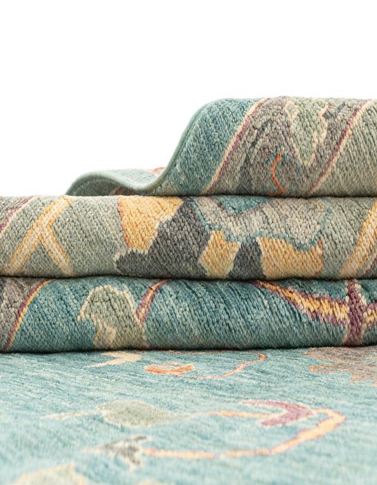 Detail image of  8' 11 x 11' 11  Hand Knotted Oushak Rug